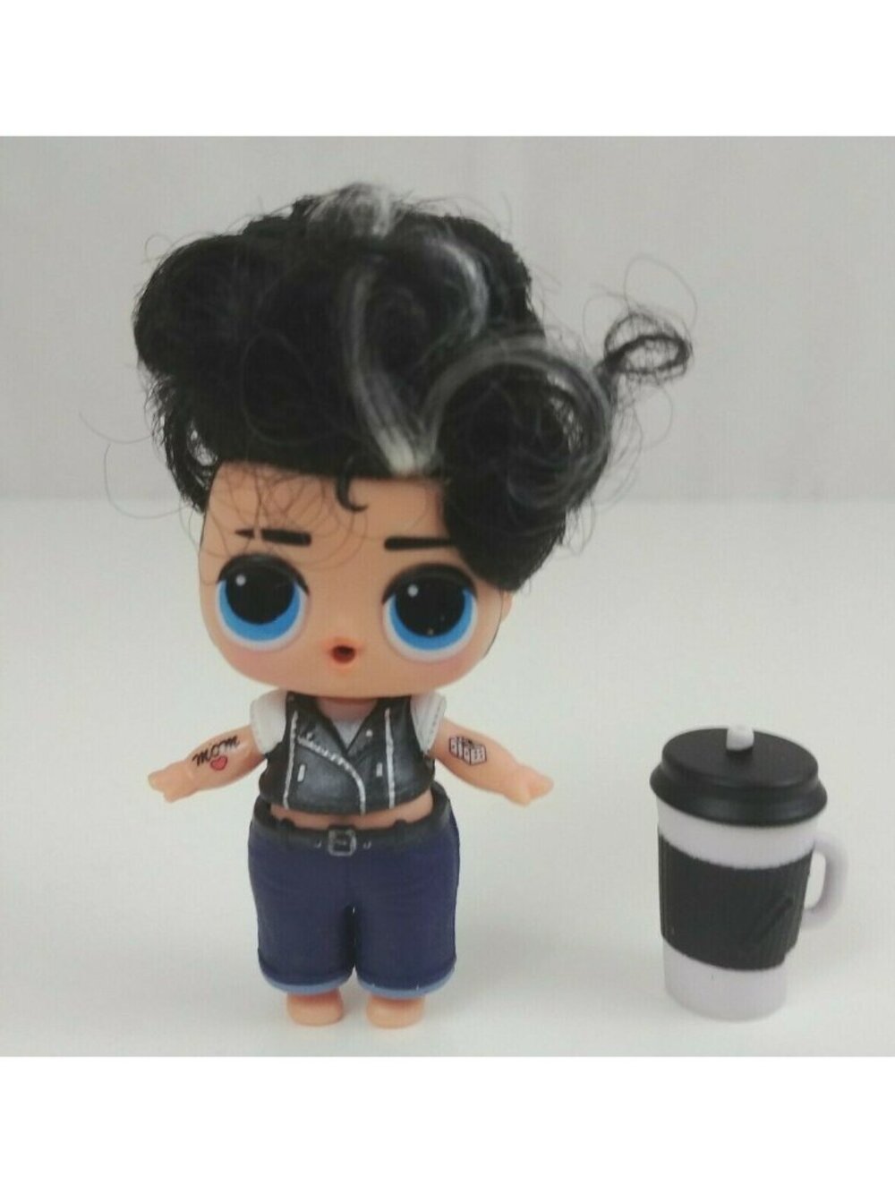 LOL Surprise Doll Hairgoals Wave 2 Tough Guy Big Brother With Drink Cup
